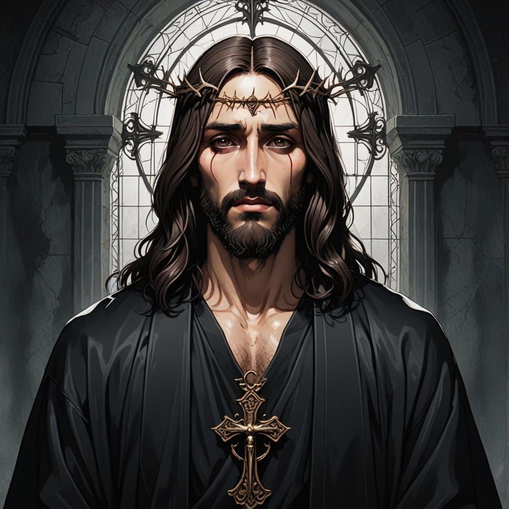 Gothic Horror Jesus: Dark Anime Antagonist