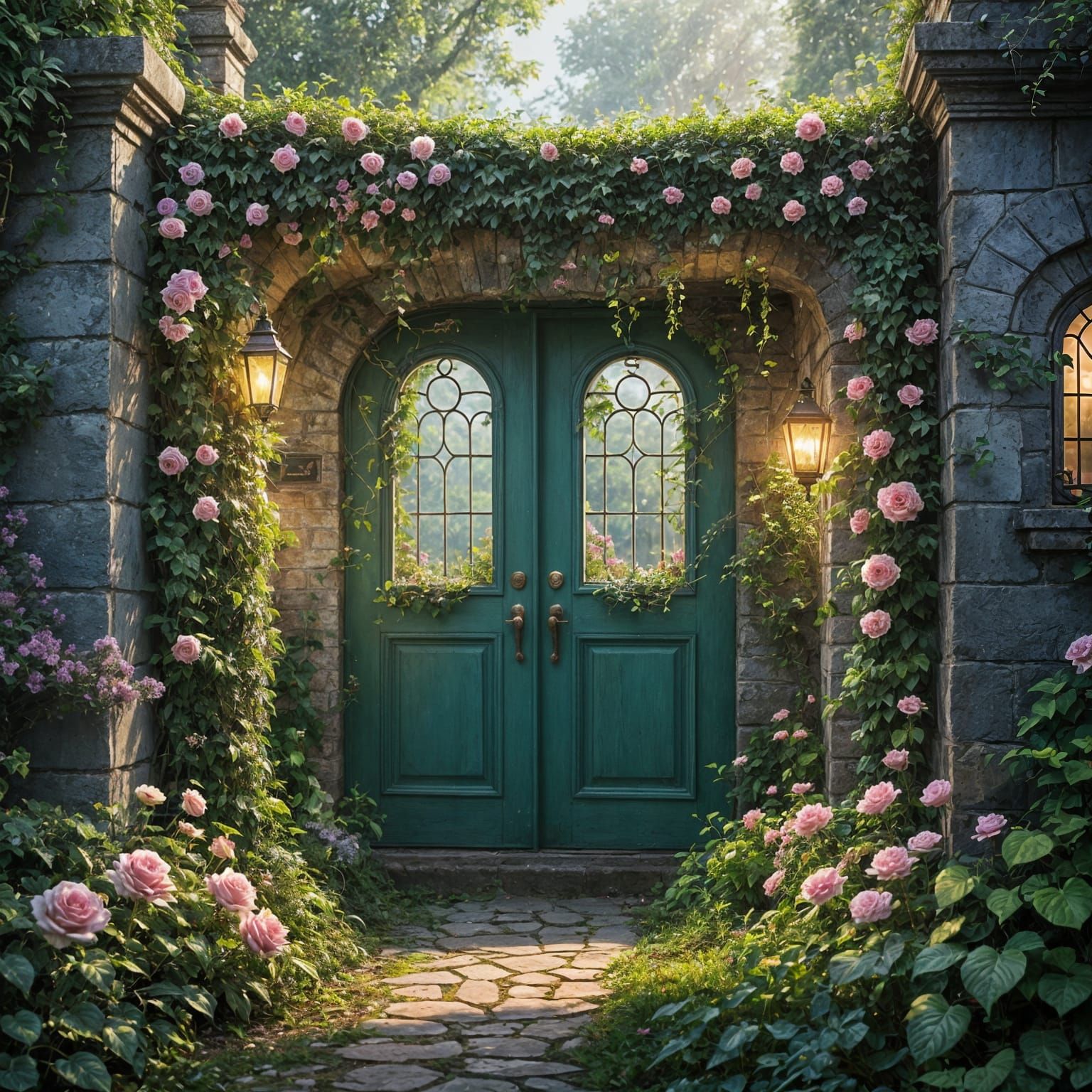 Ethereal Garden of Whispers in Cinemagraphy Style