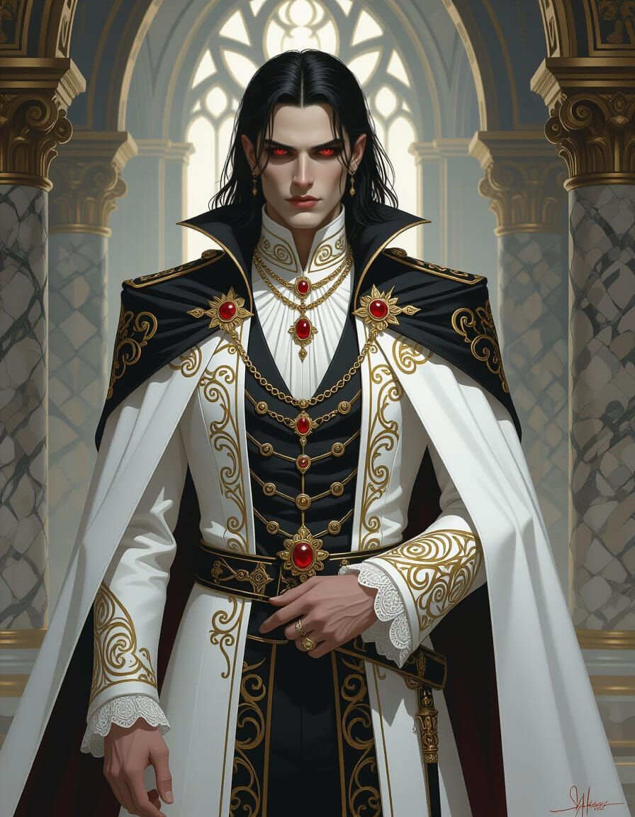 Orzhov Syndicate Vampire in Digital Realism Style