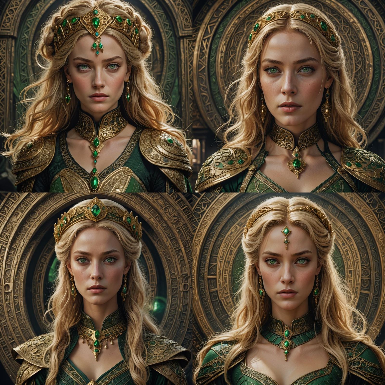 Regal Princess Irulan Portrait in Hyperrealistic Style