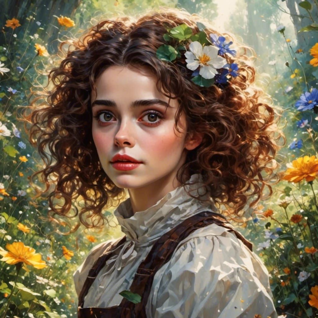 Frankenstein's Bride in Anime Inked Style