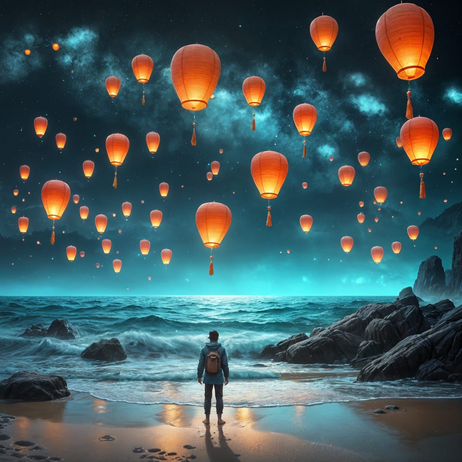 Fantastical Beach Concept Art in Deep Color