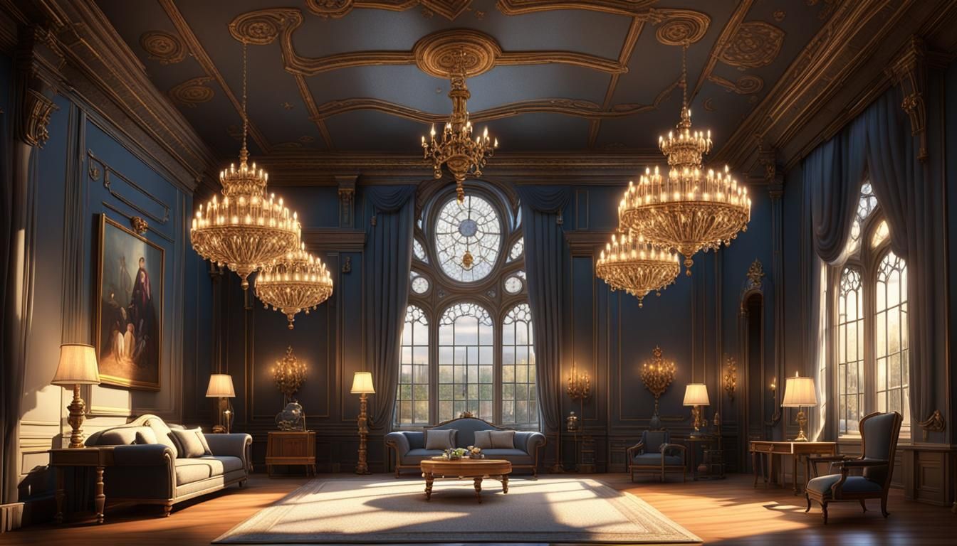 Soft Lighting in a Cozy Castle Hall, Pixar-Inspired 3D Art