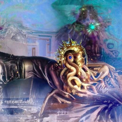 Holographic Lovecraftian God of Gold and Pleasure