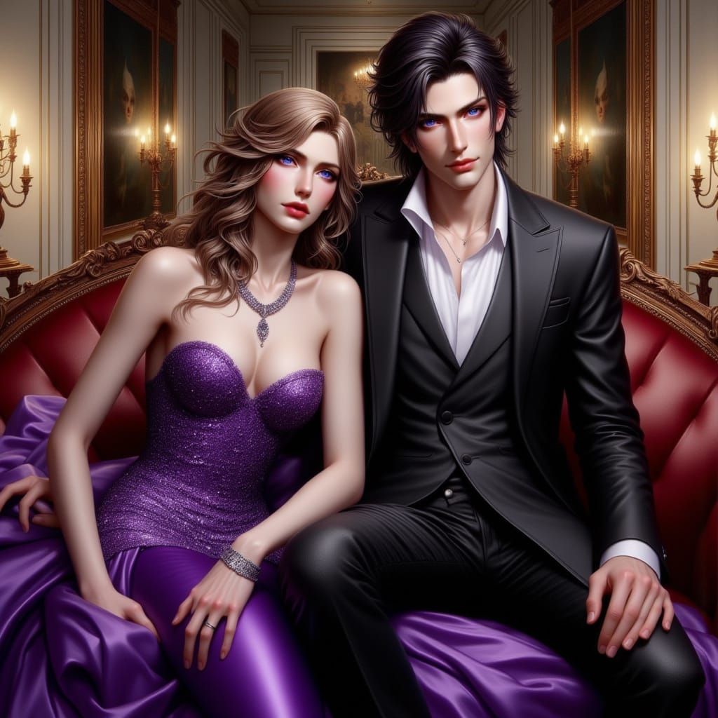 Oil painting. A 20-something elegant Italian male wearing a ...