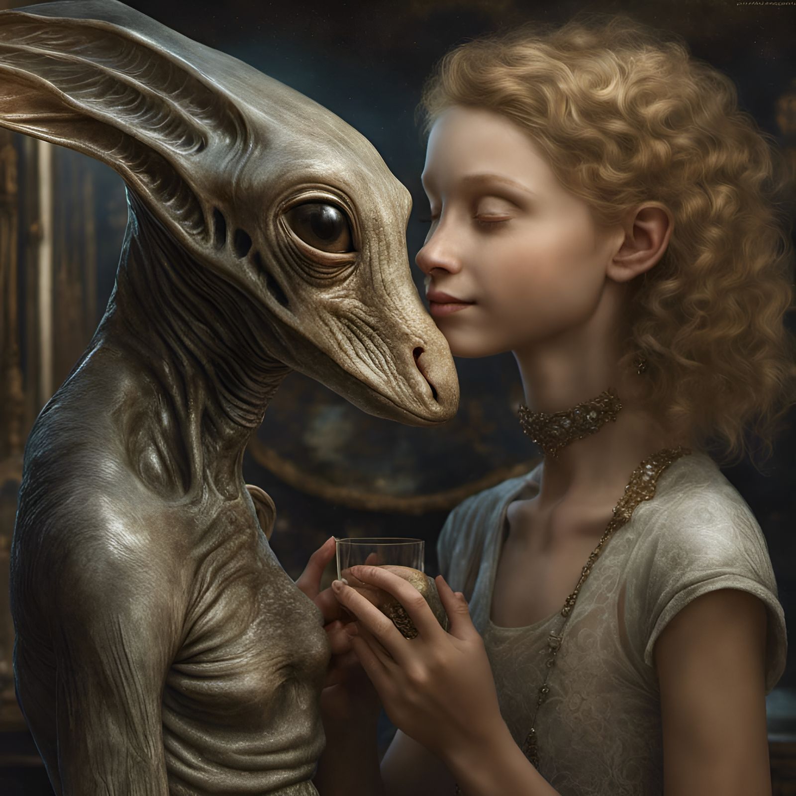 Alien People Pets in Dreamy Magical Realism