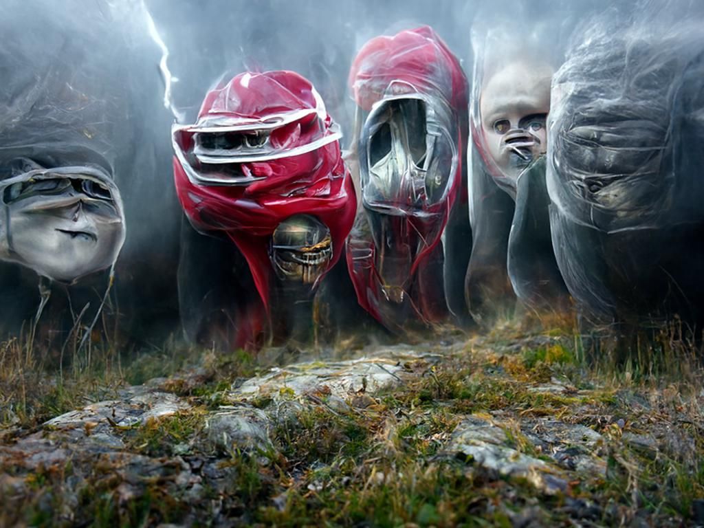 Creepy Power Rangers in Sinister, Dystopian Style