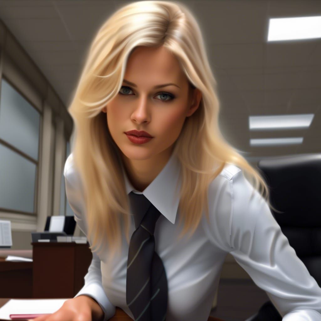 Scandalous Office Affair: Secretary Caught in the Act
