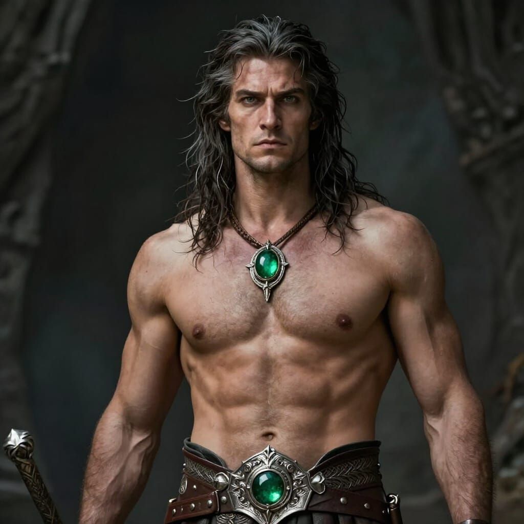 Epic Fantasy Ranger King with Elessar Jewel