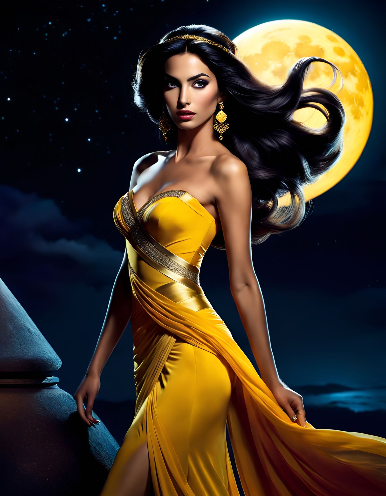 Jasmine in Yellow Dress, Fashion Photography Style