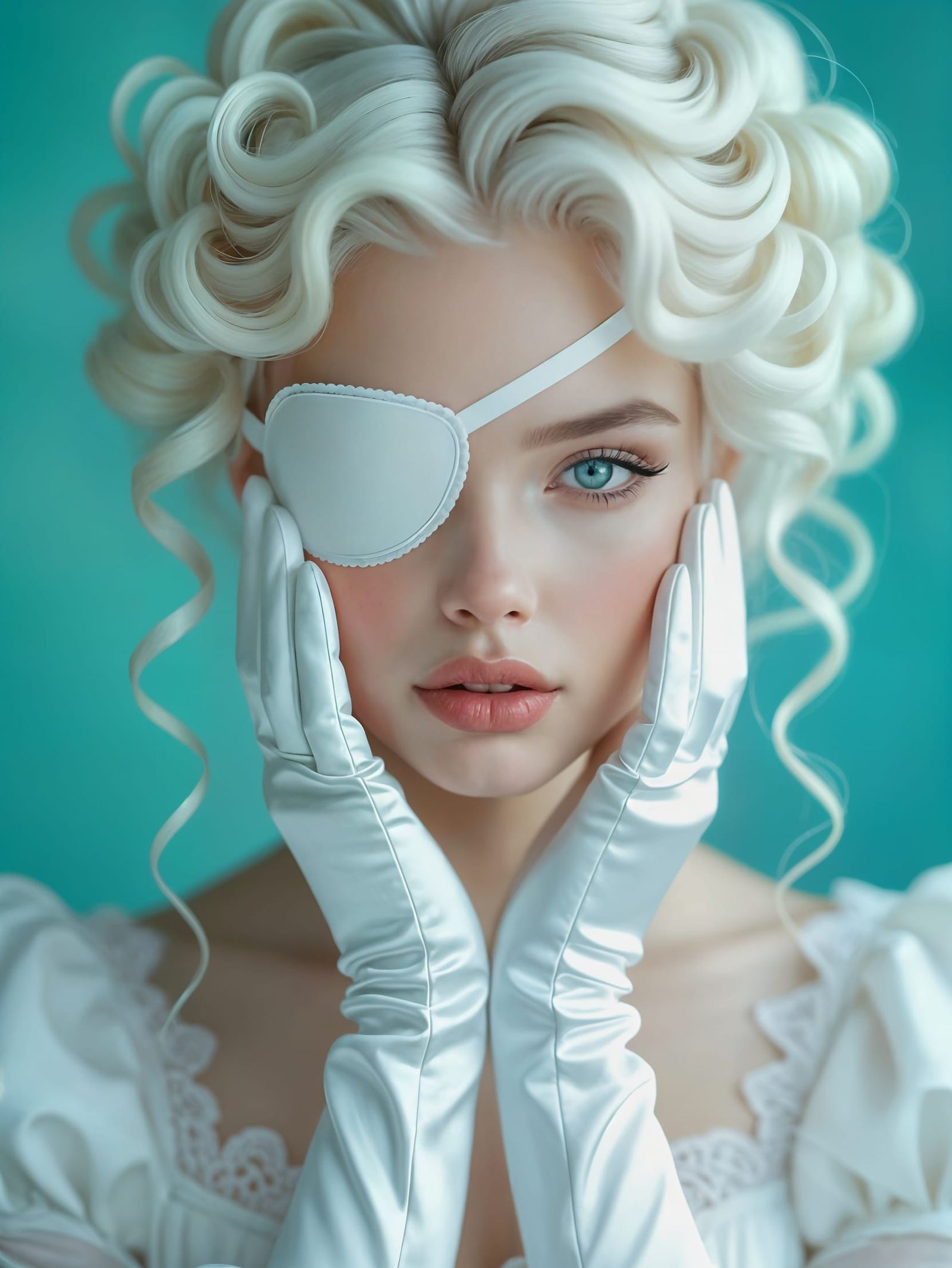 Striking Portrait of Woman with Eye Patch