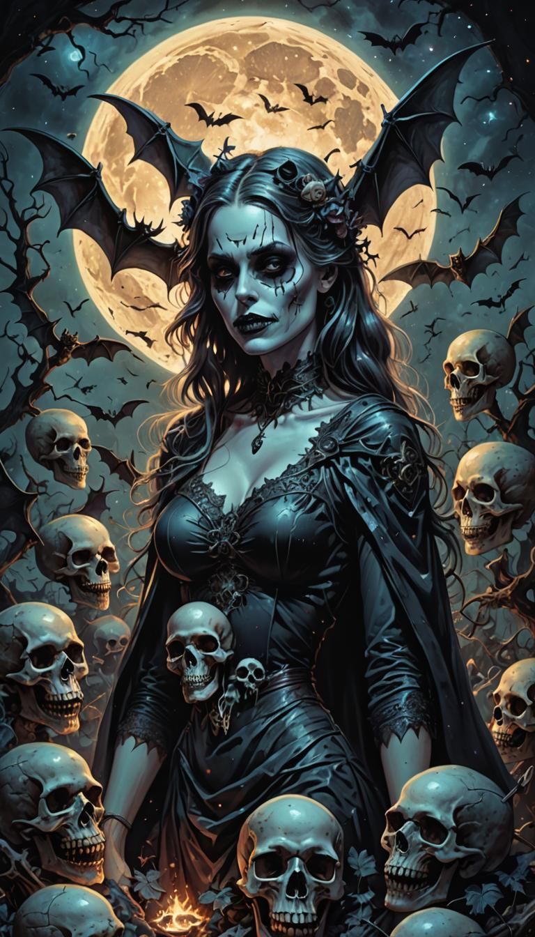 Evil Pinup: Holographic Horror Illustration