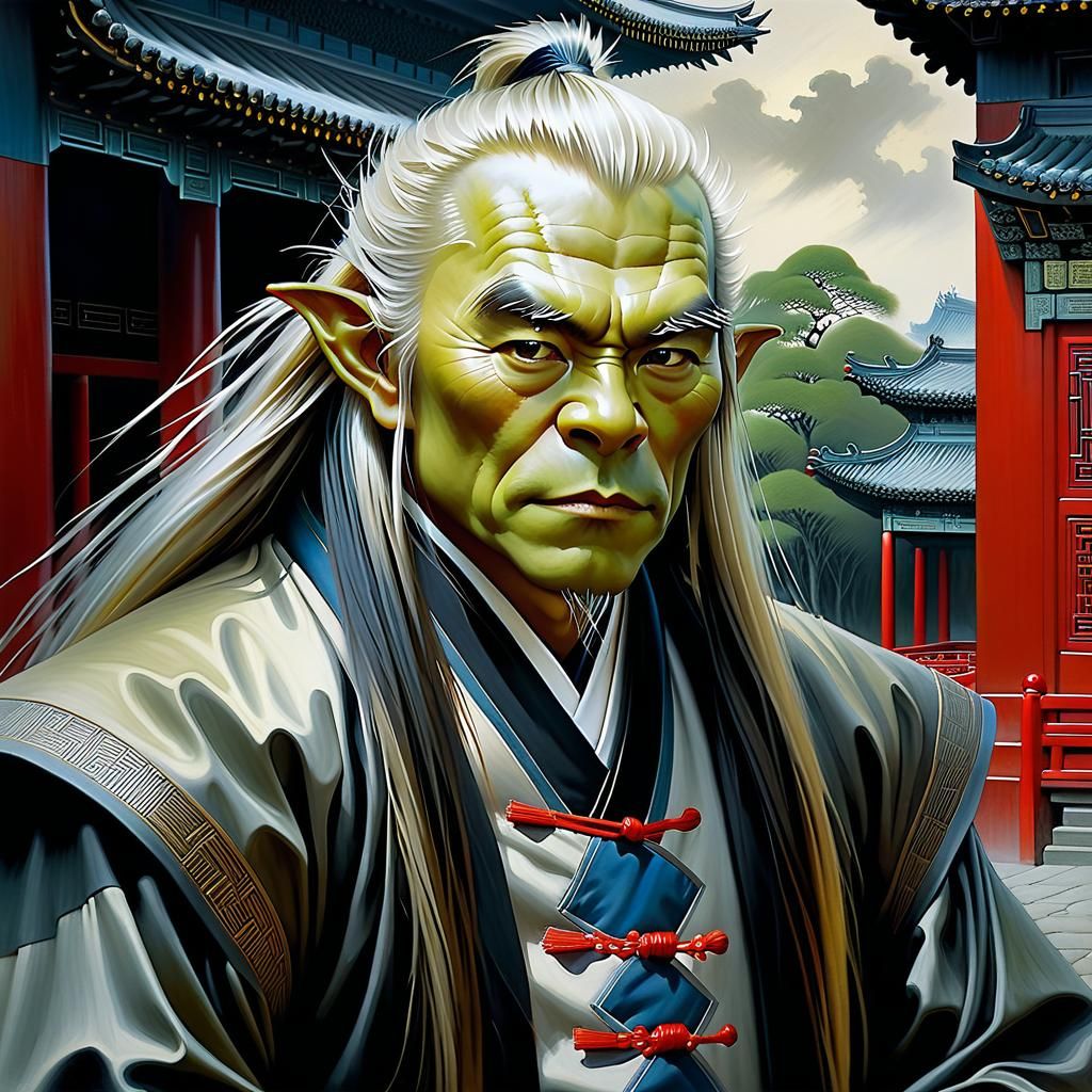 Goblin King Portrait in Chinese Imperial Palace