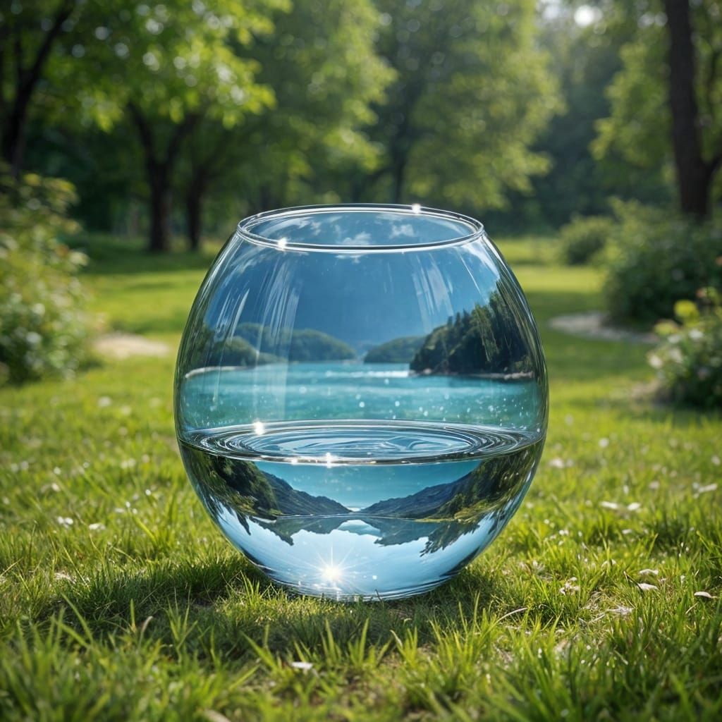 Circular Glass Overlooking Beautiful Mountain Autumn Landsca...