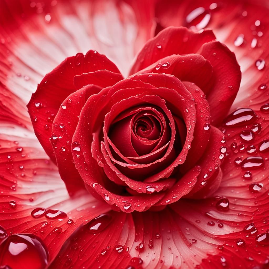 Dew-Kissed Rose Petal Touches a Beating Heart