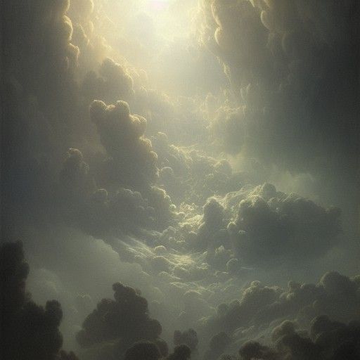 Gothic Cityscape Above the Clouds