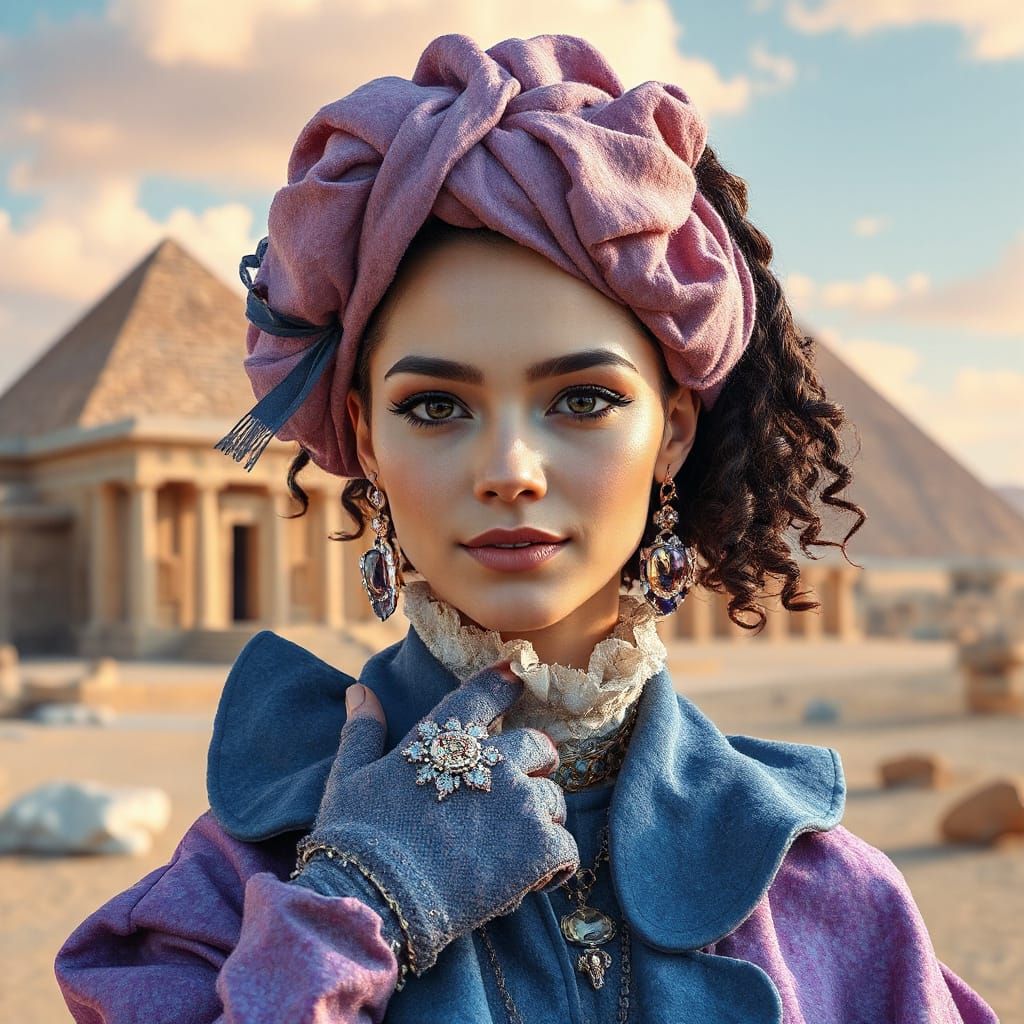 Futuristic Fashionista in 18th Century Couture