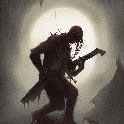 Sinister Death Metal in Fantasy Art Style