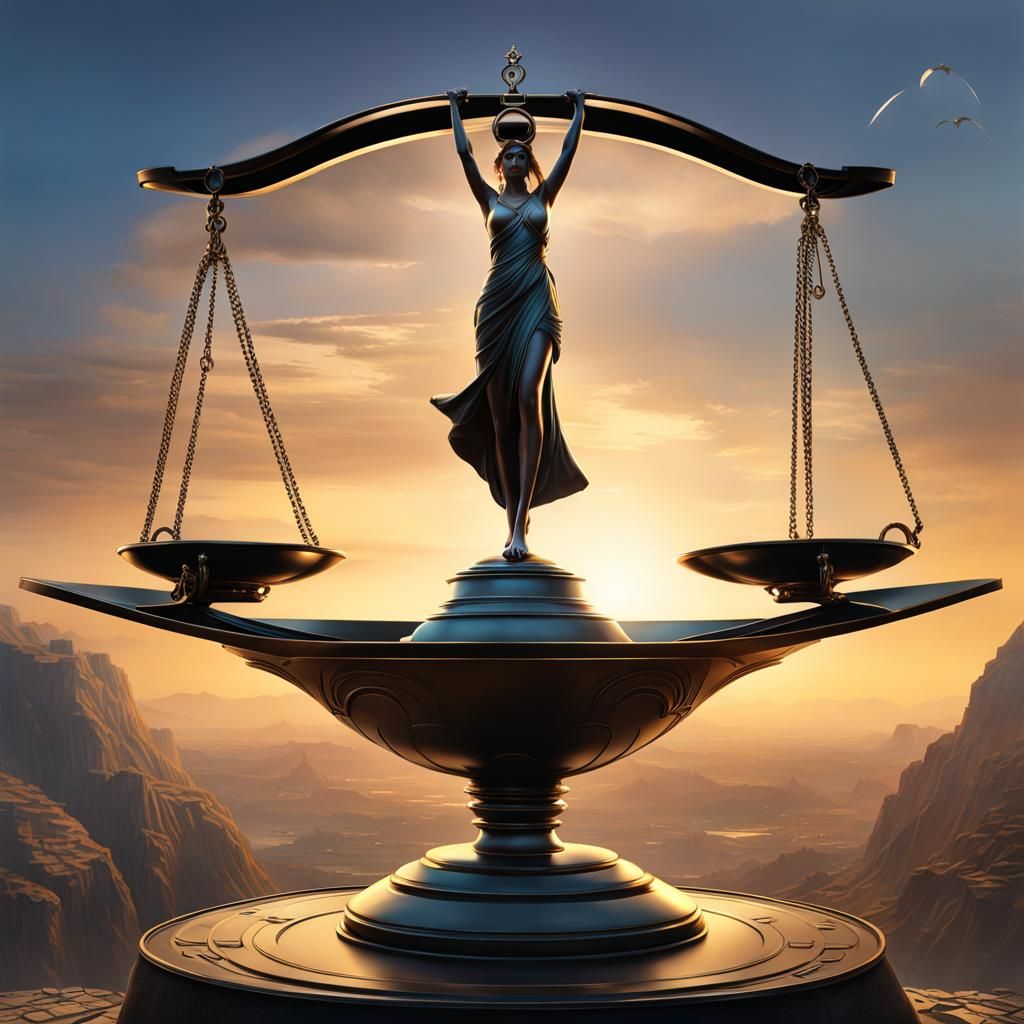 Libra: Balancing Future and Tradition, Dark Fantasy Art