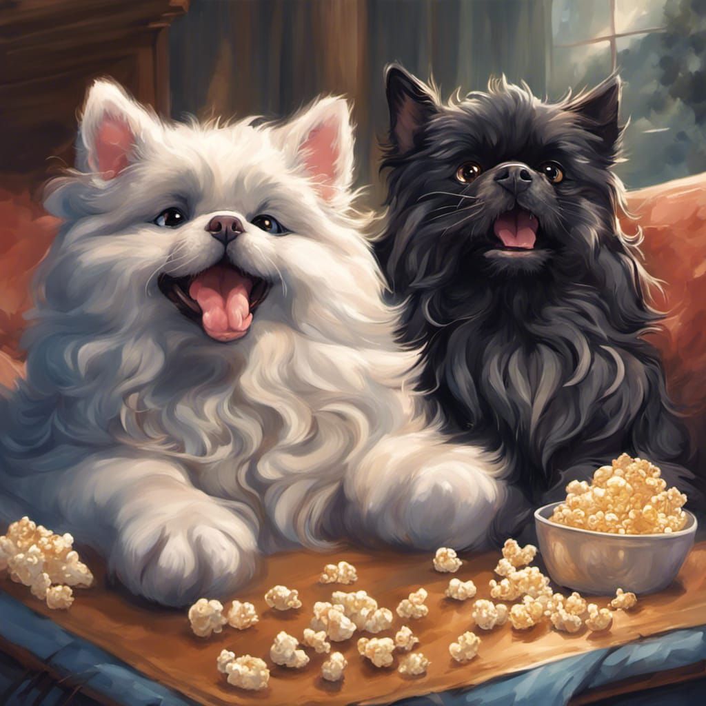 Doggies Ready For MovieNight
