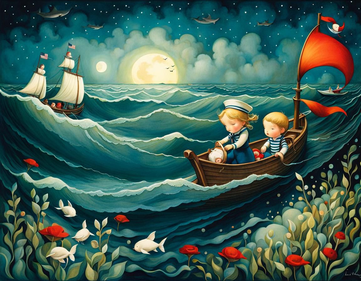 Sailor's Nursery Rhyme: Storybook Illustration