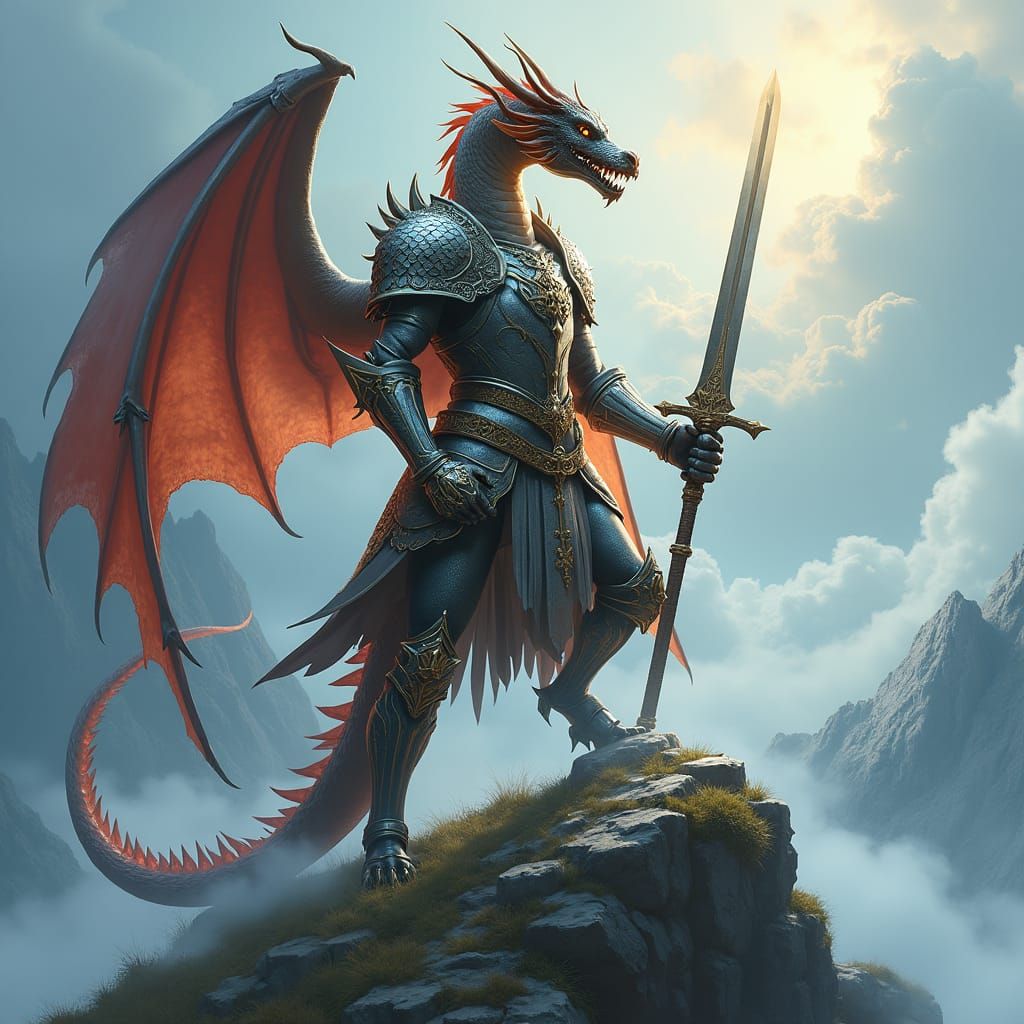 Heroic Dragon Paladin on Mist-Shrouded Peak