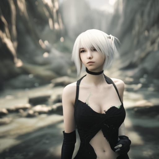 Beautiful Woman Posing in Lost Urban Landscape