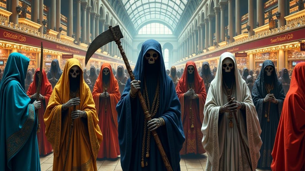 Diverse Grim Reapers Convention, Detailed Illustration