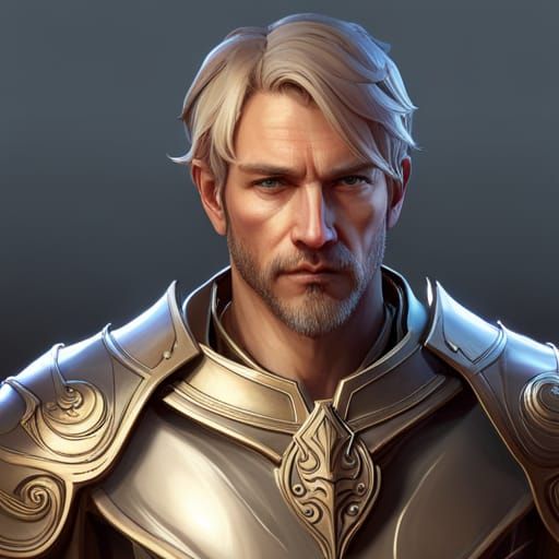 Knight of the Holy Light: Detailed Unreal Engine Portrait