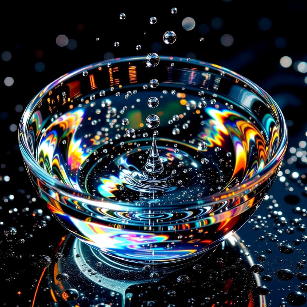 Extreme Macro Oil Drops in Water