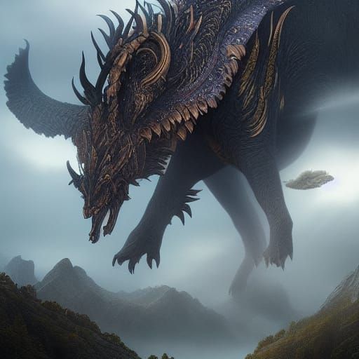 Epic Mythical Creatures in Dramatic Digital Painting