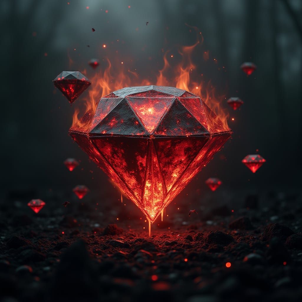 Burning Diamonds: Dark Art of Cursed Flames