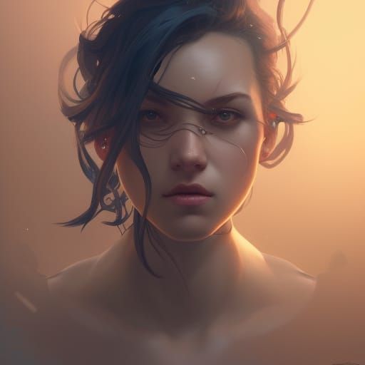 Detailed Portrait of a Guard in Hyperrealistic Style