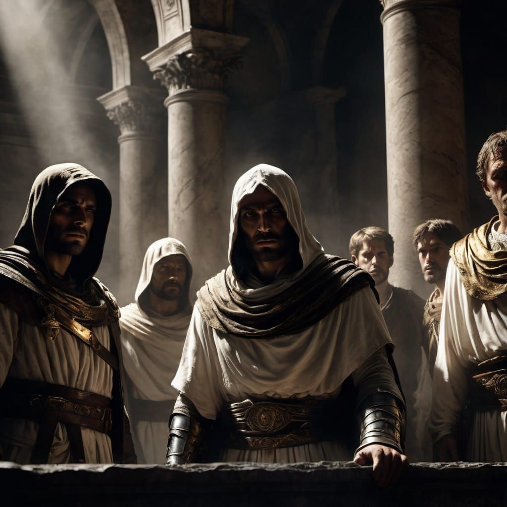 Ancient Roman Senators Gather in Haunted Crypt