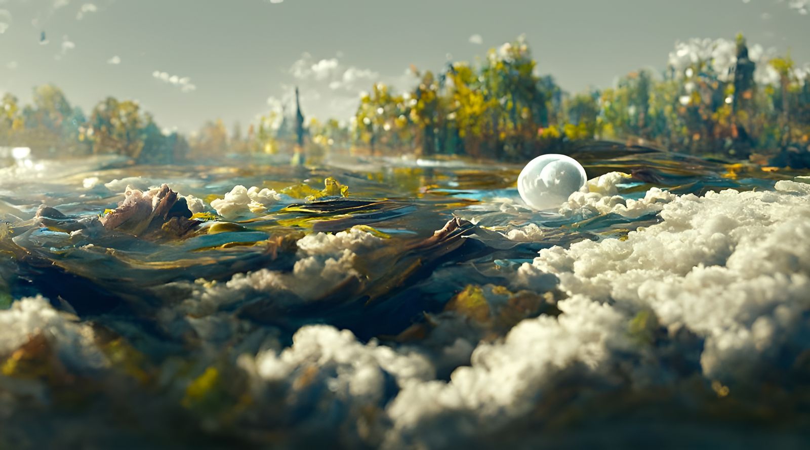 Cosmic Landscape Vista in Hyperrealism Style