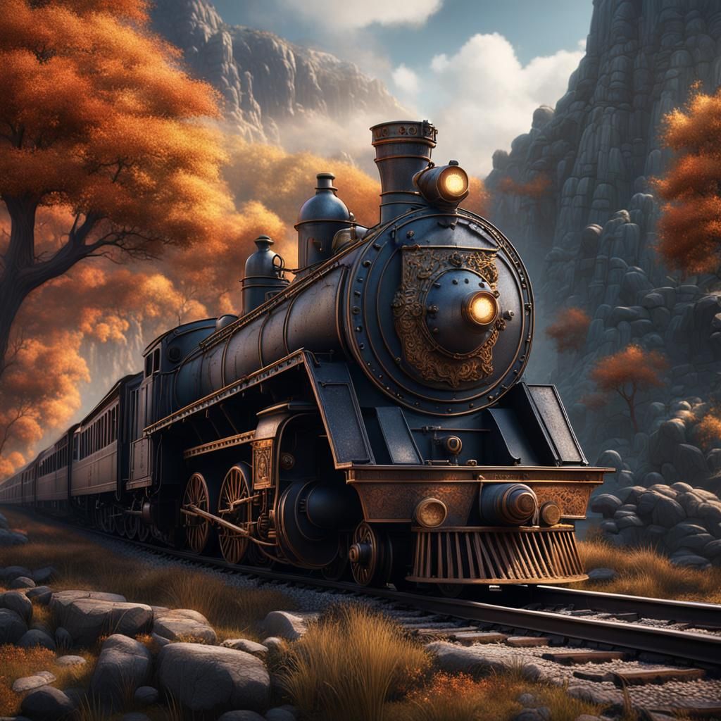 Detailed Train Matte Painting in Unreal Engine