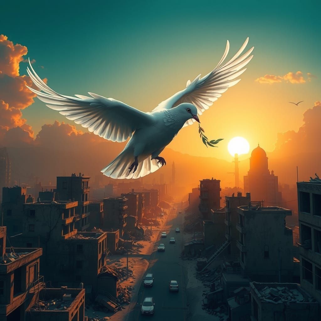 Hope Rises Amidst Ruin in Dystopian Landscape