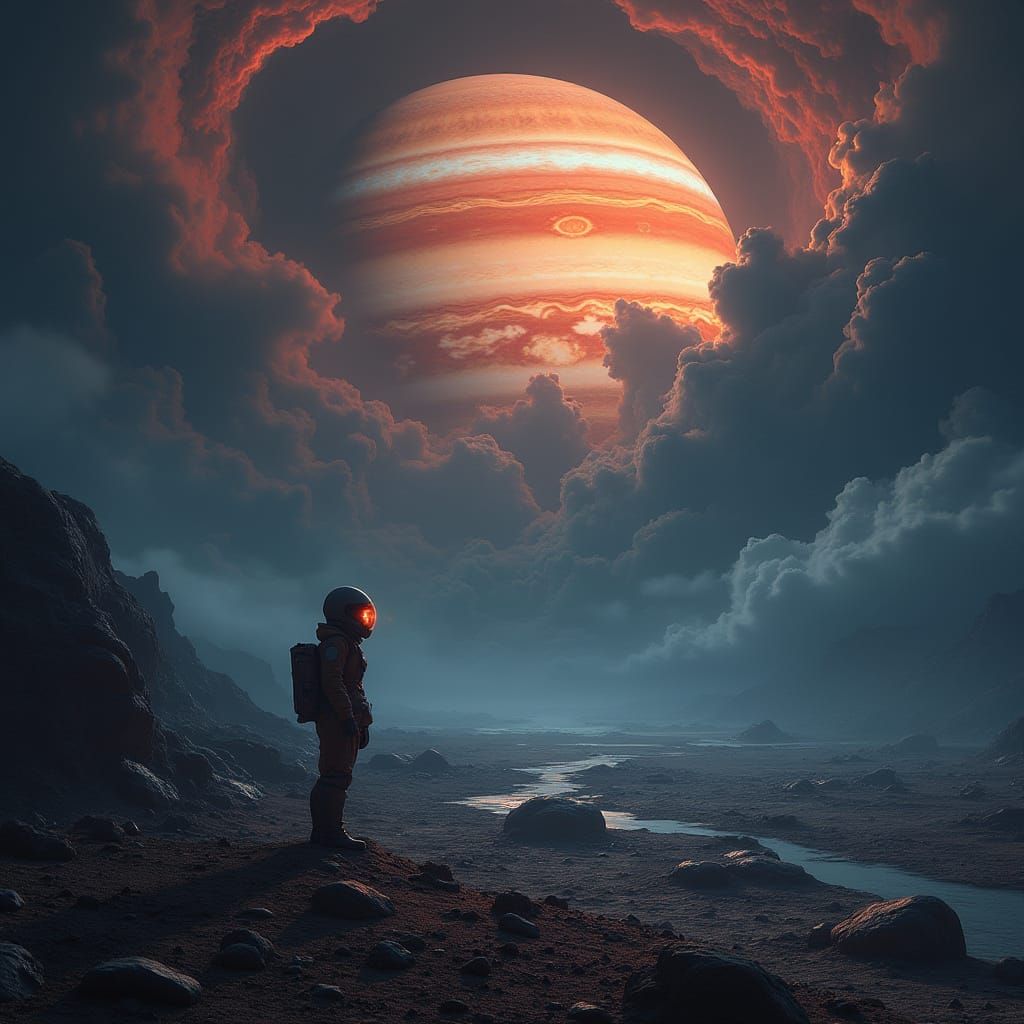 Cosmic Explorer Stands on Jupiter's Turbulent Surface