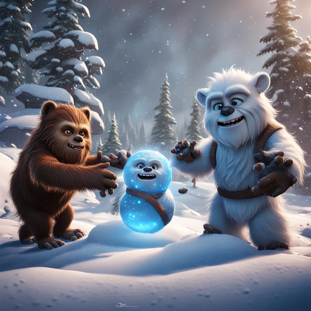 Olaf vs. Ewok: Epic Snowball Fight