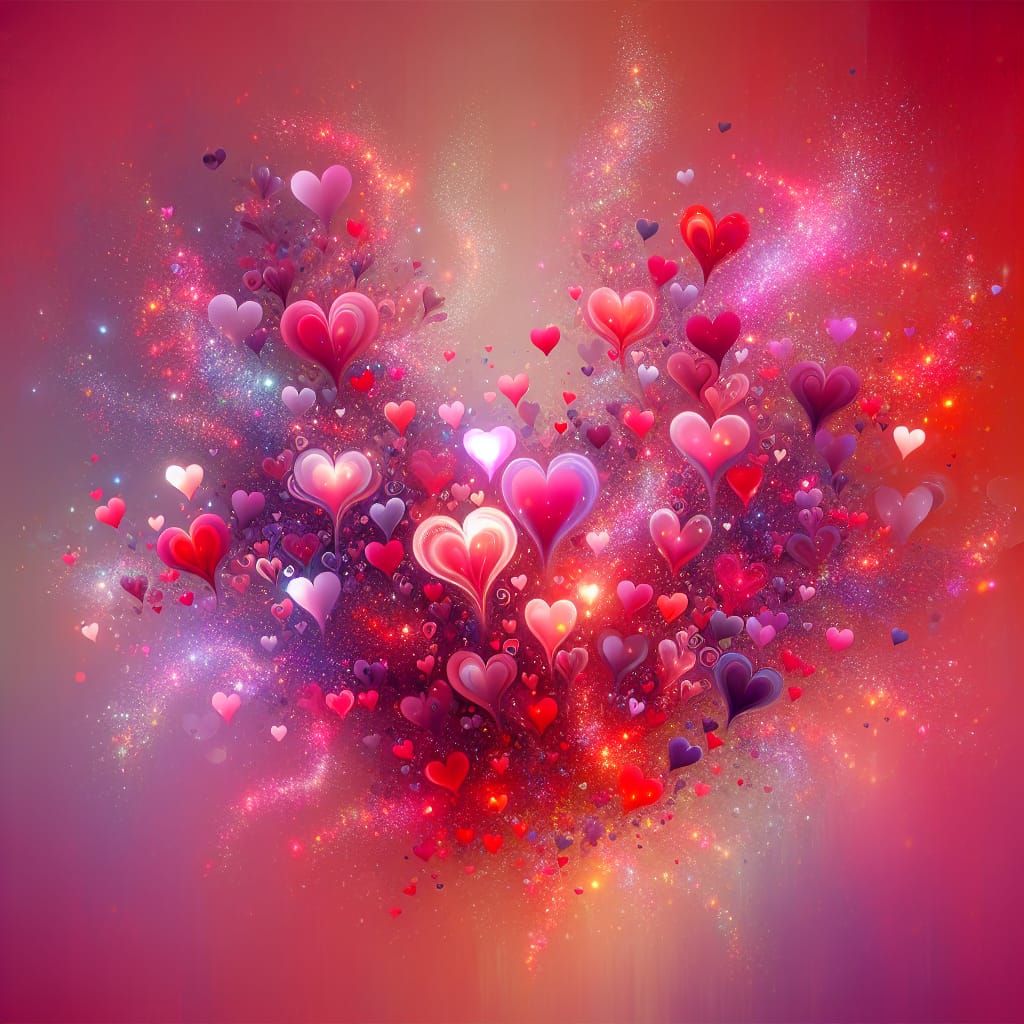 Whimsical Valentine's Day Celebration in Vibrant Burgundy He...