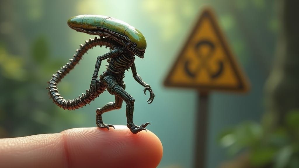 Miniature Xenomorph Queen Upset About Size