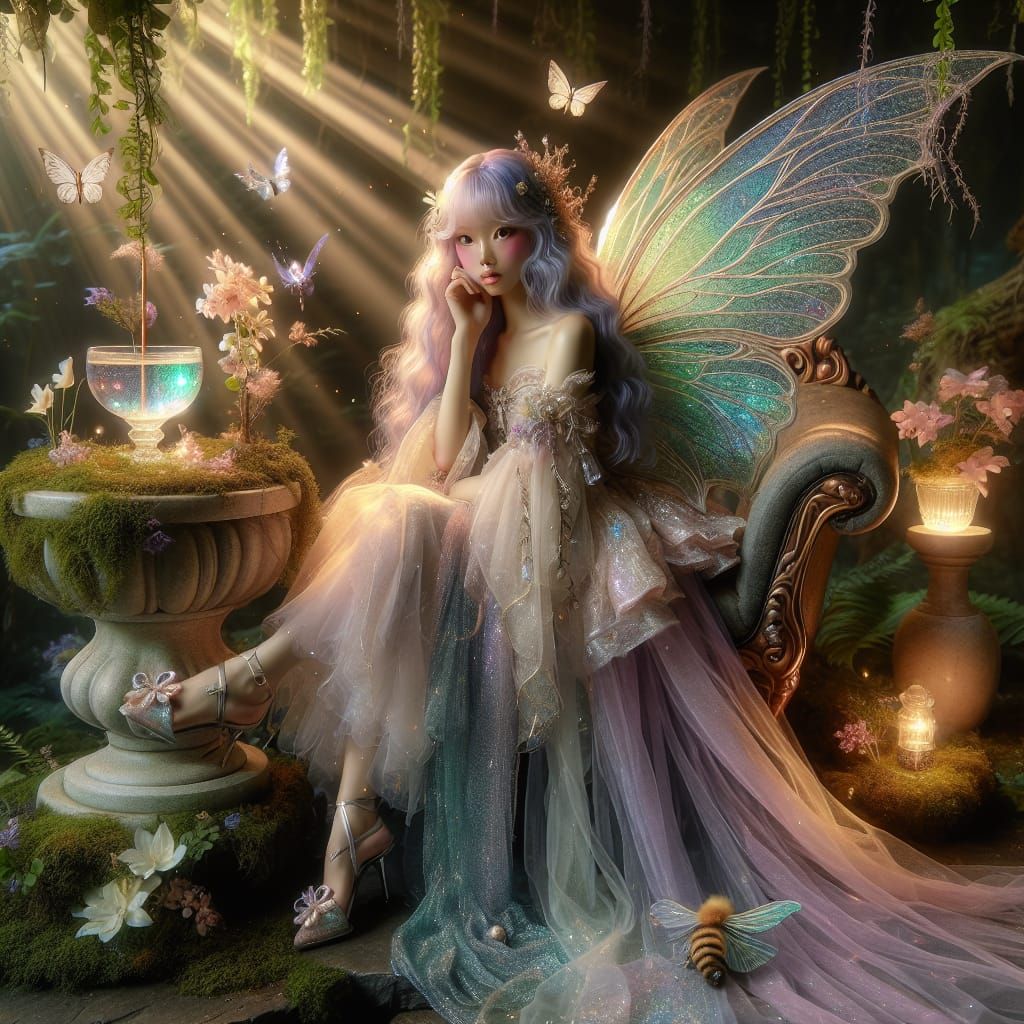 Twilight Forest Fairy in Rococo Setting