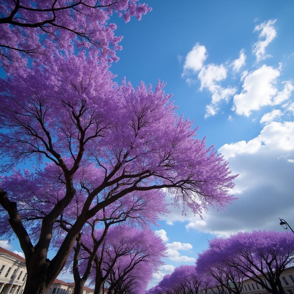 Surreal Purple Hues of Jacaranda Trees in Pretoria