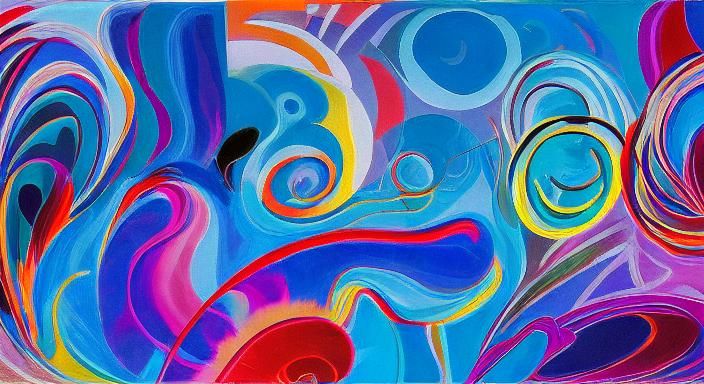 Kaleidoscopic Garden with Geometric Shapes in Surreal Style