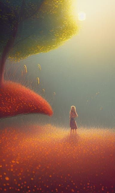 Botanical Daisies in Whimsical Digital Painting