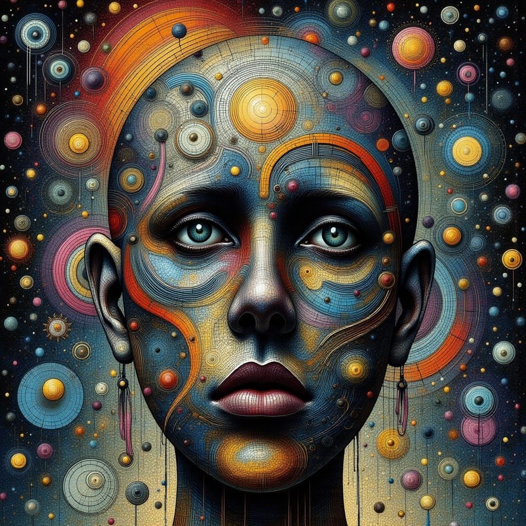 Abstract Digital Art with Whimsical Elements