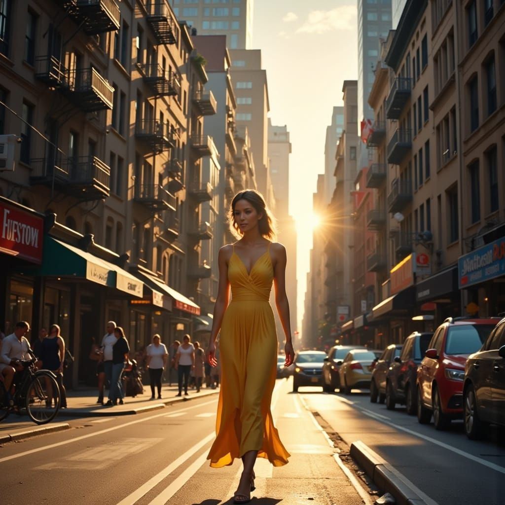 Vibrant Summer Night in New York City