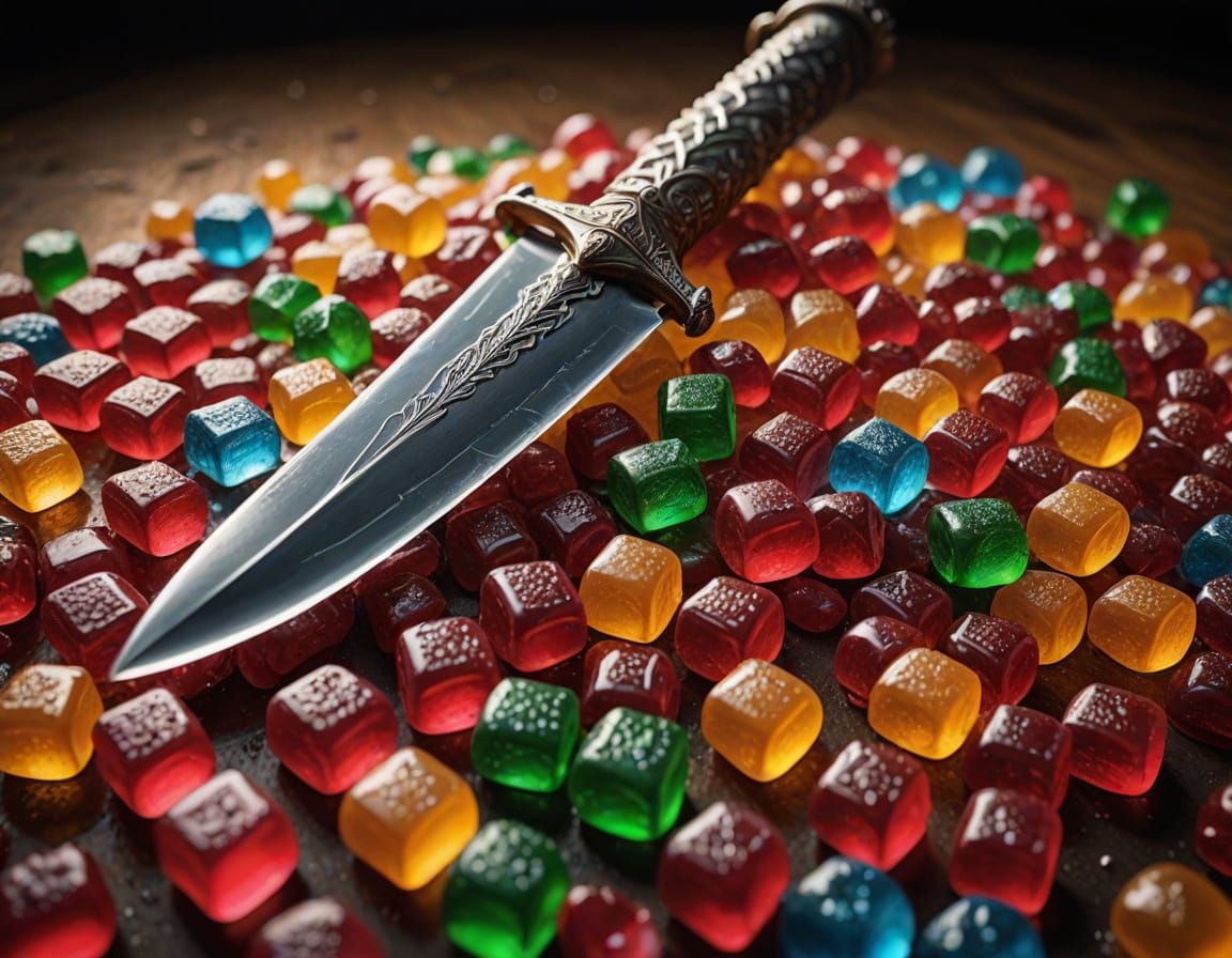 Vibrant Candy Broadsword in a Golden Hour Landscape