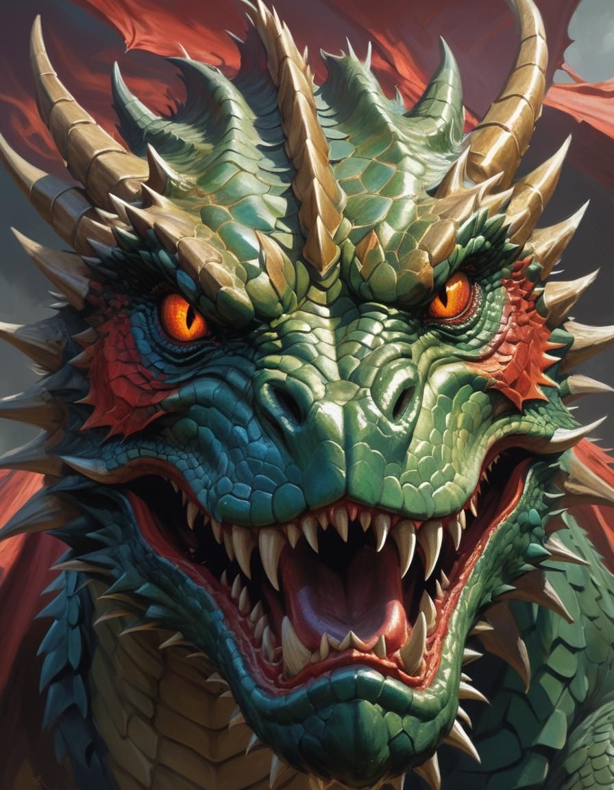 Sinister Dragon Artwork in Fantasy Style