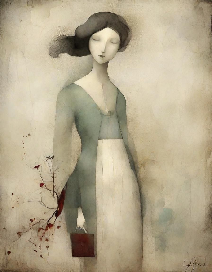 Abstract Portrait in Expressionist Style